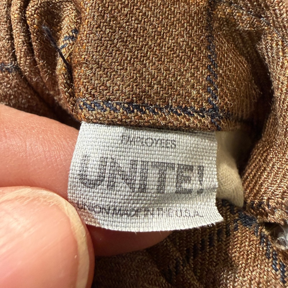 Vintage Burberry London Pants Mens 32x27 Beige Plaid Trousers MADE IN USA - Picture 10 of 12
